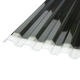 AmeriLux International CoverLite 2.16-ft x 12-ft Corrugated Smoke Polycarbonate Roof Panel