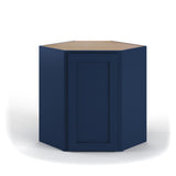 Valleywood Cabinetry 15-in W x 42-in H x 15-in D Marine Blue Birch Diagonal Corner Wall Ready To Assemble Plywood Cabinet (Flat Panel Shaker Style)