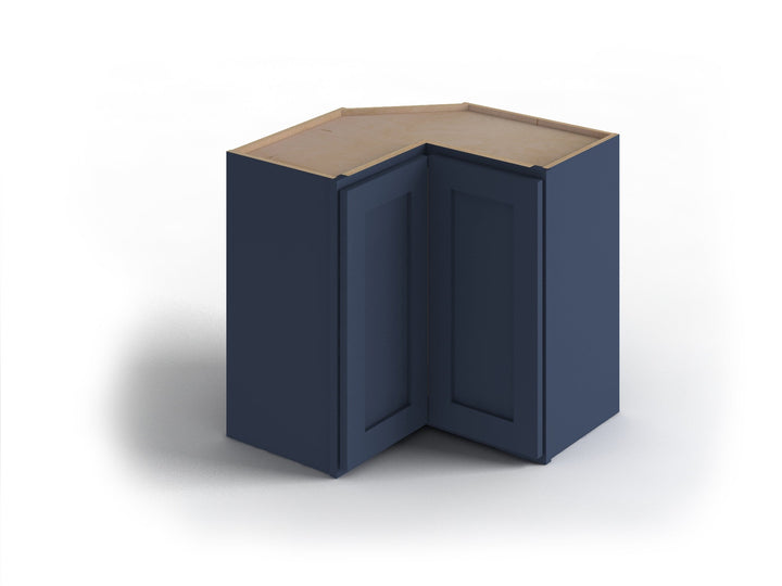 Valleywood Cabinetry 24-in W x 30-in H x 24-in D Marine Blue Birch L-shaped Corner Wall Ready To Assemble Plywood Cabinet (Flat Panel Shaker Style)