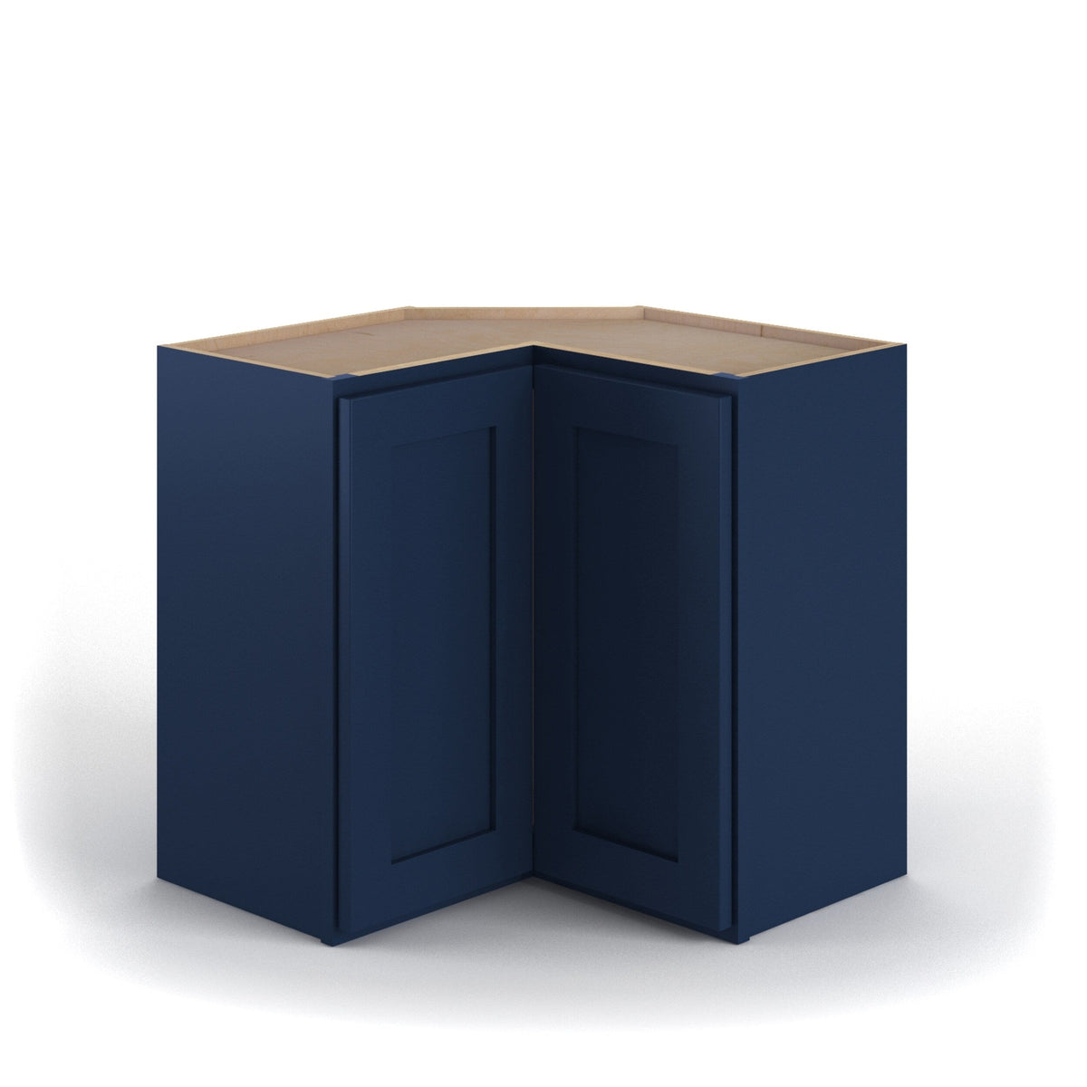 Valleywood Cabinetry 24-in W x 30-in H x 24-in D Marine Blue Birch L-shaped Corner Wall Ready To Assemble Plywood Cabinet (Flat Panel Shaker Style)