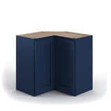 Valleywood Cabinetry 24-in W x 30-in H x 24-in D Marine Blue Birch L-shaped Corner Wall Ready To Assemble Plywood Cabinet (Flat Panel Shaker Style)