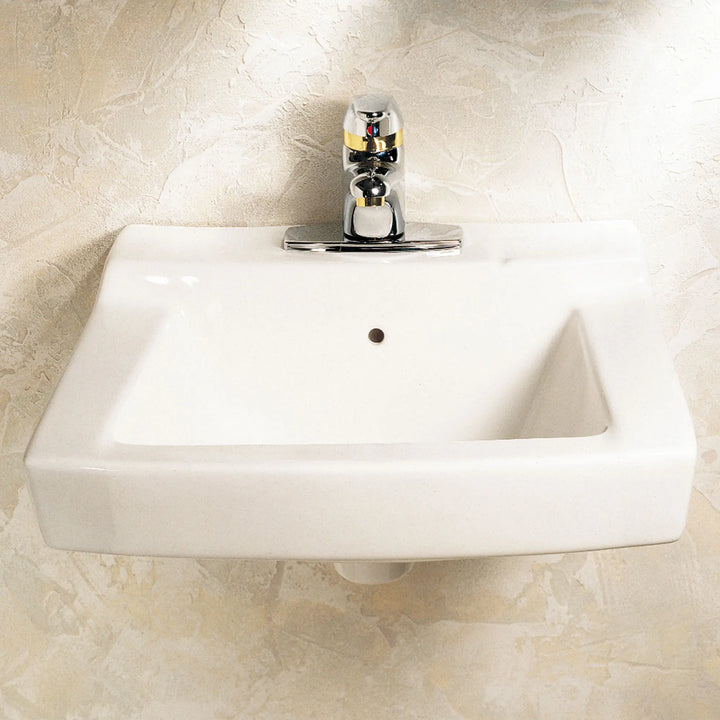 American Standard Declyn Wall-Mounted Bathroom Sink, 4" Centerset, White