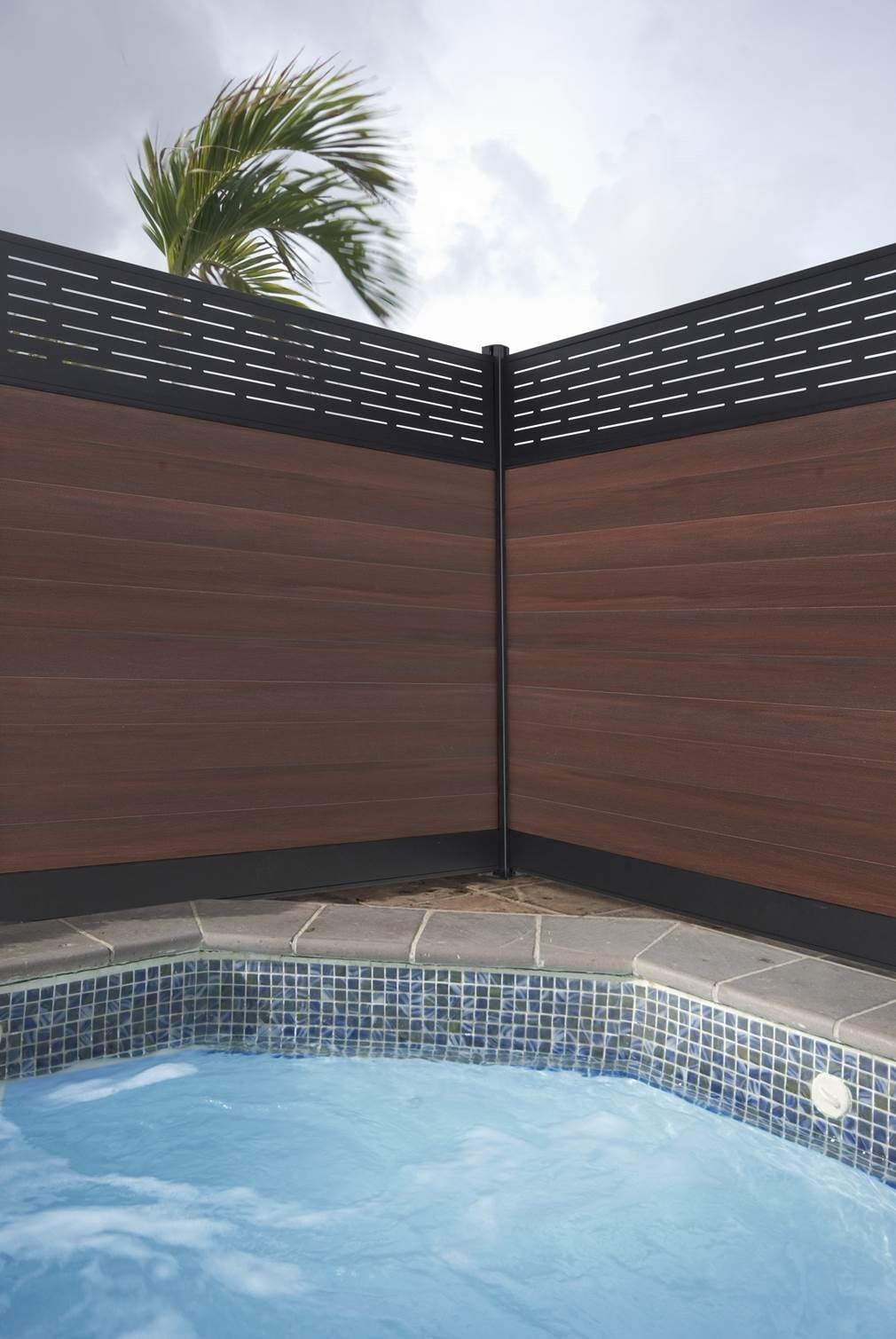Infinity Euro 6-ft H x 6-ft W Lattice- Black Rose Privacy Composite Fence Panel