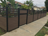 Infinity Euro 8-ft H Black Composite Fence with Post Cap