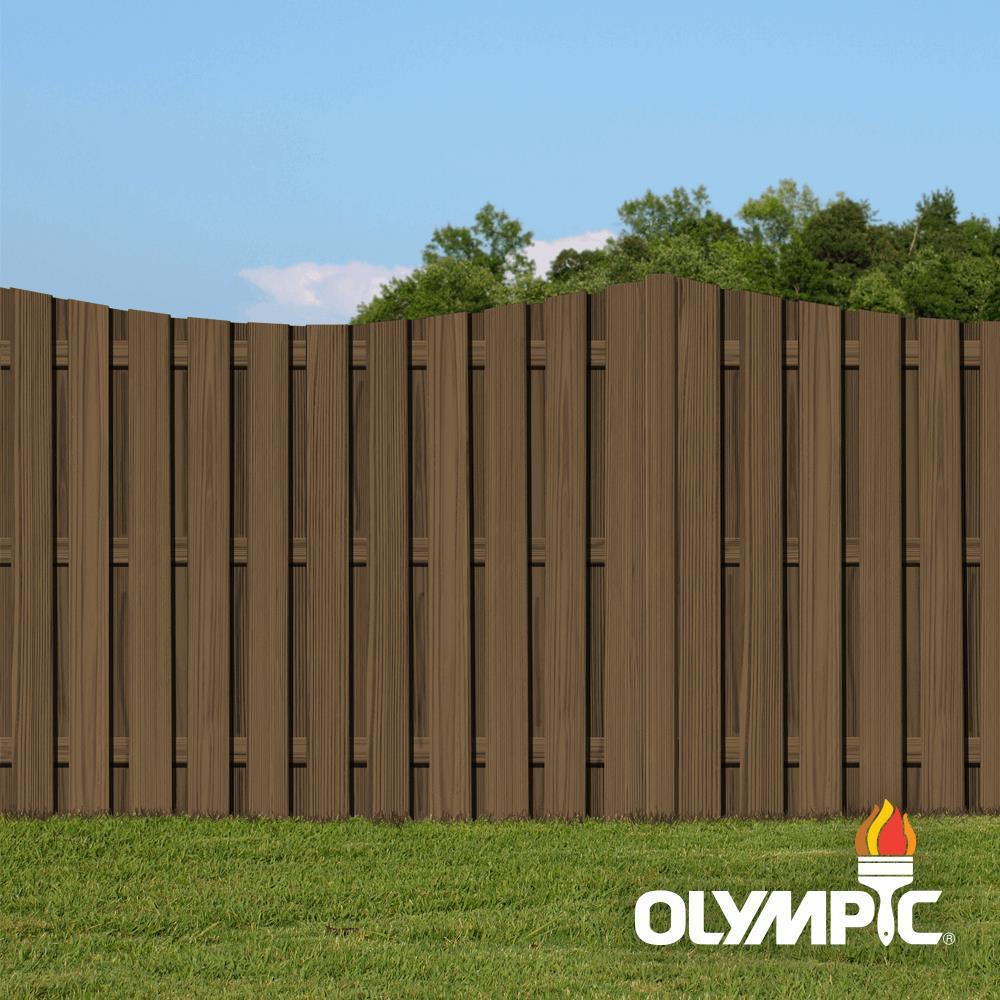 Olympic Elite 3 gal. American Chestnut Semi-Transparent Stain and Sealant in One Low VOC - Super Arbor