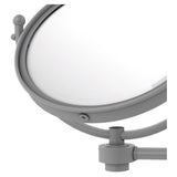 Allied Brass 8-in x 10-in Matte Gray Double-Sided Magnifying Wall-Mounted Vanity Mirror