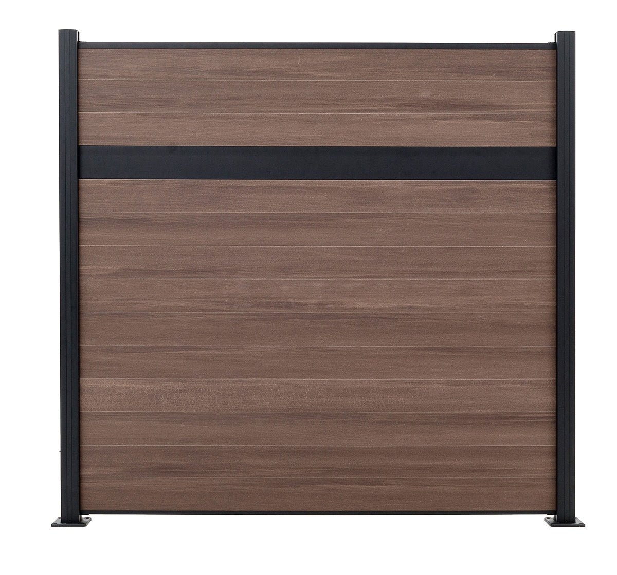Infinity Euro 8-ft H Black Composite Fence with Post Cap