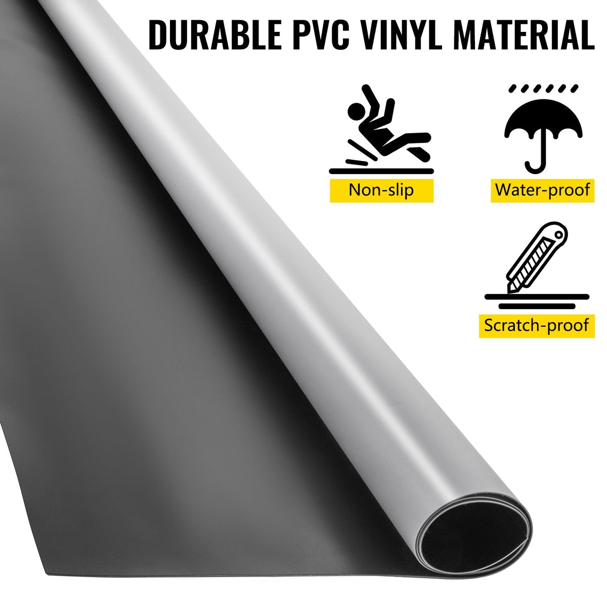 VEVOR 79.2-in W x 188.4-in L x 0.06-in T Interlocking PVC Plastic Gym Floor Roll (103.62-sq ft)