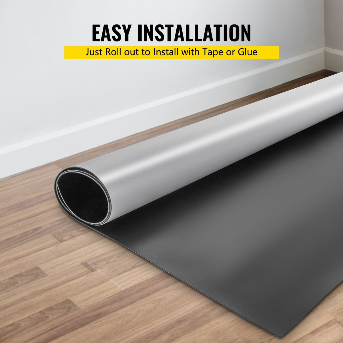 VEVOR 79.2-in W x 188.4-in L x 0.06-in T Interlocking PVC Plastic Gym Floor Roll (103.62-sq ft)