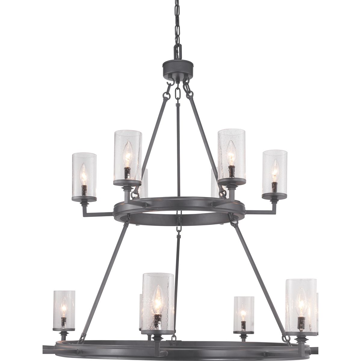 Progress Lighting Gresham 15-Light Black Transitional Chandelier