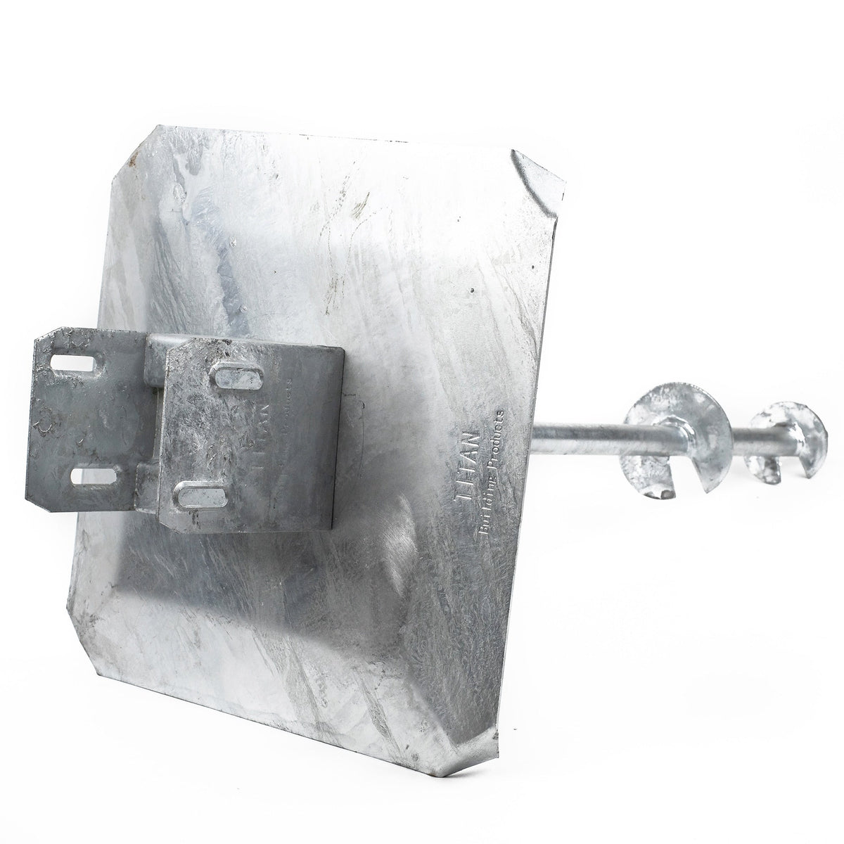 TITAN BUILDING PRODUCTS 12.25-in x 12.25-in Deck foot anchor Galvanized Steel Support Bracket