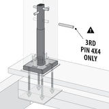 TITAN BUILDING PRODUCTS 3.5-in x 3.5-in Structural post anchor Hot Zinc Galvanized Steel Post Connector