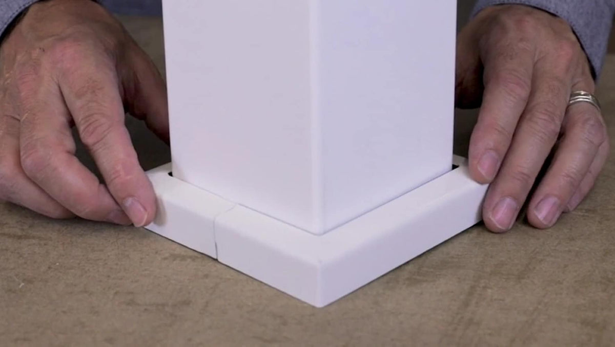 TITAN BUILDING PRODUCTS 4-in x 4-in White Metal Deck Post Base Trim