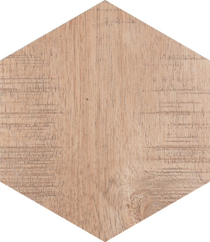 Affinity Tile Sawnwood Hex Brown 9-in x 10-in Multi-finish Porcelain Wood look Hexagon Floor and Wall Tile product image
