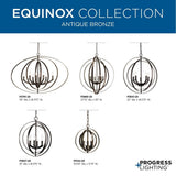 Progress Lighting Equinox 6-Light Gray Transitional Chandelier