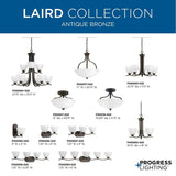 Progress Lighting Laird 9-Light Antique Bronze Transitional Chandelier