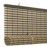 Achim Cordless Veranda 0.25-in Slat Width 30-in x 72-in Cordless Cocoa/Almond Vinyl Room Darkening Roll-Up Blinds