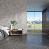 Giorbello (Sample) Ambience Natural Deep Gray 24-in x 24-in Matte Porcelain Stone Look Floor and Wall Tile