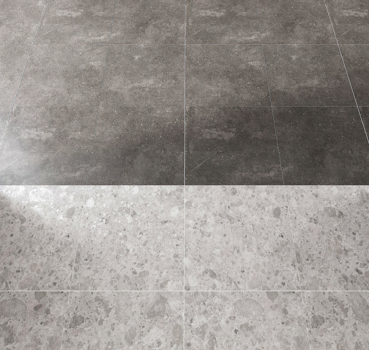 Giorbello (Sample) Ambience Terrazzo Silver 24-in x 24-in Matte Porcelain Stone Look Floor and Wall Tile