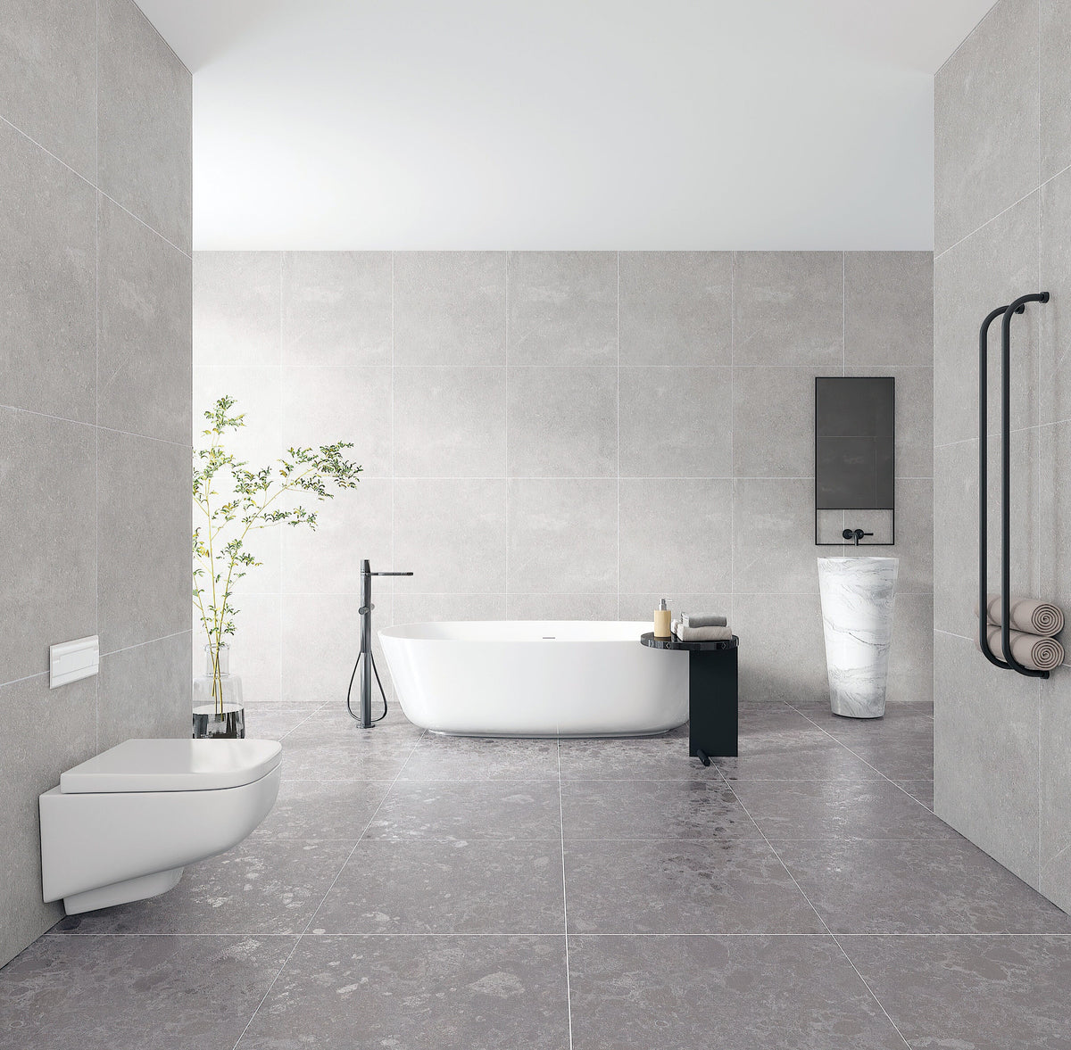 Giorbello Ambience Terrazzo Gray 24-in x 24-in Matte Porcelain Stone Look Floor Tile (12-sq. ft/ Carton)