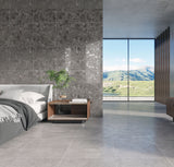 Giorbello (Sample) Ambience Terrazzo Deep Gray 24-in x 24-in Matte Porcelain Stone Look Floor and Wall Tile