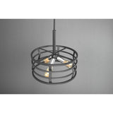 Progress Lighting Remix 3-Light Graphite Transitional Drum Medium Hanging Pendant Light