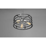 Progress Lighting Remix 3-Light Graphite Transitional Drum Medium Hanging Pendant Light