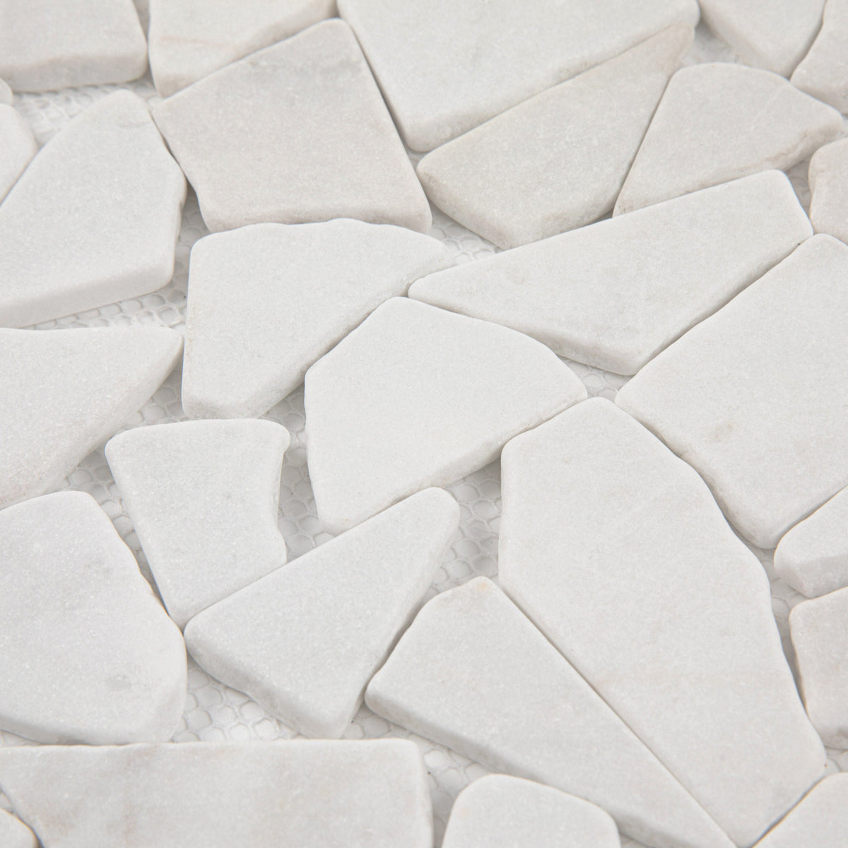 Giorbello (Sample) White 12-in x 12-in Matte Marble Look Floor and Wall Tile