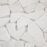 Giorbello (Sample) White 12-in x 12-in Matte Marble Look Floor and Wall Tile