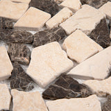 Giorbello Beige 12-in x 12-in Tumbled Natural Stone Marble Random Marble Look Floor Tile (5-sq. ft/ Carton)