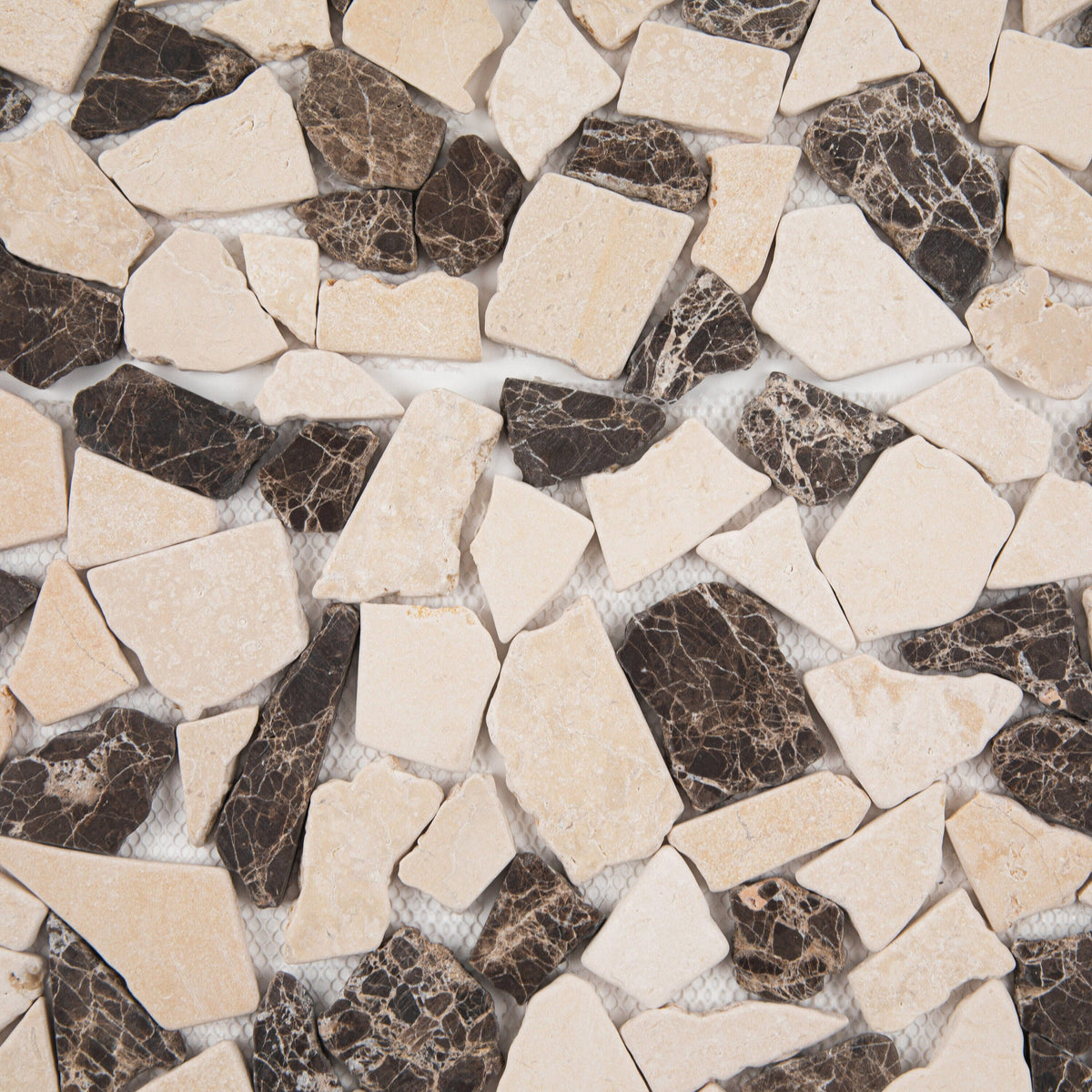 Giorbello Beige 12-in x 12-in Tumbled Natural Stone Marble Random Marble Look Floor Tile (5-sq. ft/ Carton)