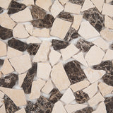 Giorbello Beige 12-in x 12-in Tumbled Natural Stone Marble Random Marble Look Floor Tile (5-sq. ft/ Carton)