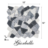 Giorbello Gray 12-in x 12-in Tumbled Natural Stone Marble Random Marble Look Floor Tile (5-sq. ft/ Carton)