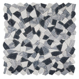 Giorbello Gray 12-in x 12-in Tumbled Natural Stone Marble Random Marble Look Floor Tile (5-sq. ft/ Carton)