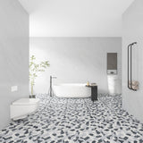 Giorbello Gray 12-in x 12-in Tumbled Natural Stone Marble Random Marble Look Floor Tile (5-sq. ft/ Carton)