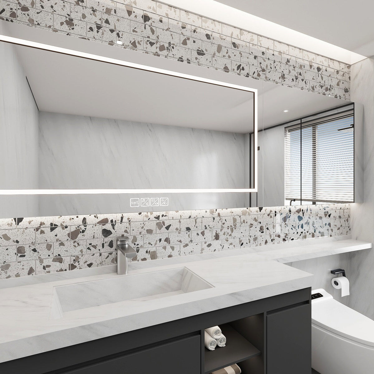 Giorbello Silver Moonstone 3-in x 6-in Glossy Glass Stone Look Wall Tile (5-sq. ft/ Carton)