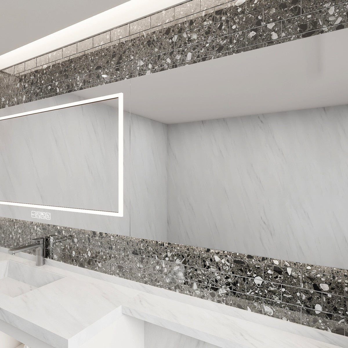 Giorbello Gray Earthstone 3-in x 6-in Glossy Glass Stone Look Wall Tile (5-sq. ft/ Carton)