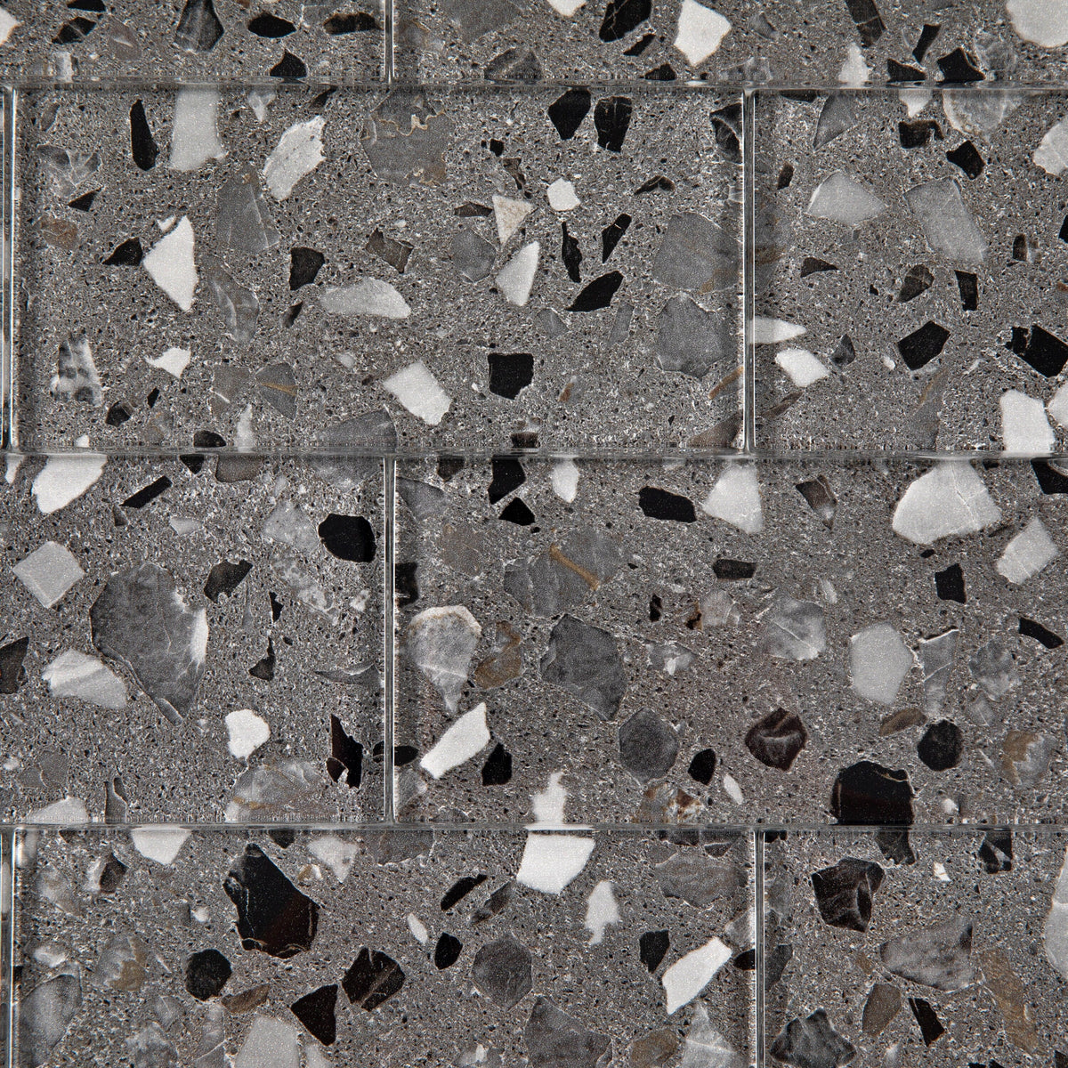 Giorbello Gray Earthstone 3-in x 6-in Glossy Glass Stone Look Wall Tile (5-sq. ft/ Carton)