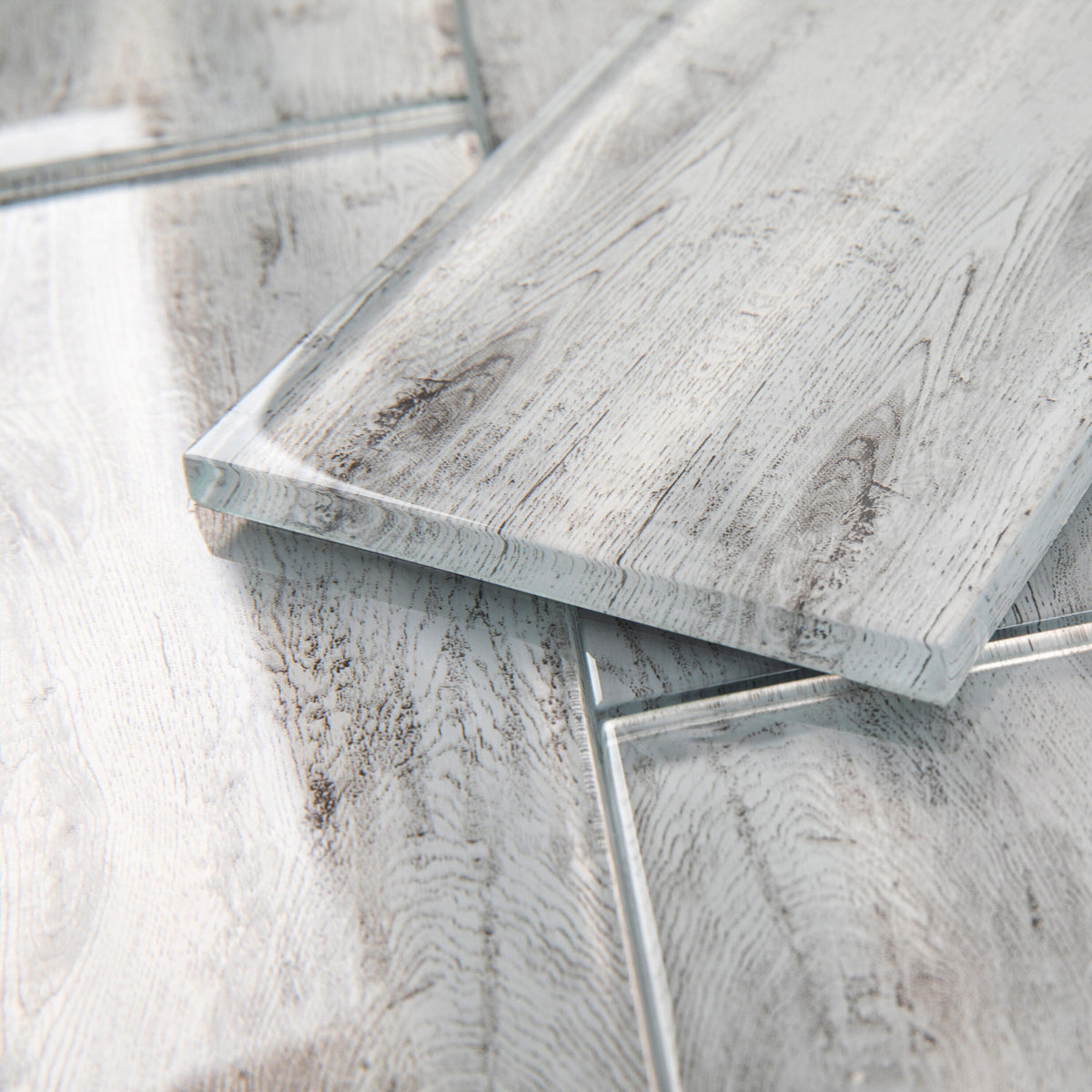 Giorbello Silver Cedar 4-in x 12-in Glossy Glass Wood Look Wall Tile (5-sq. ft/ Carton)