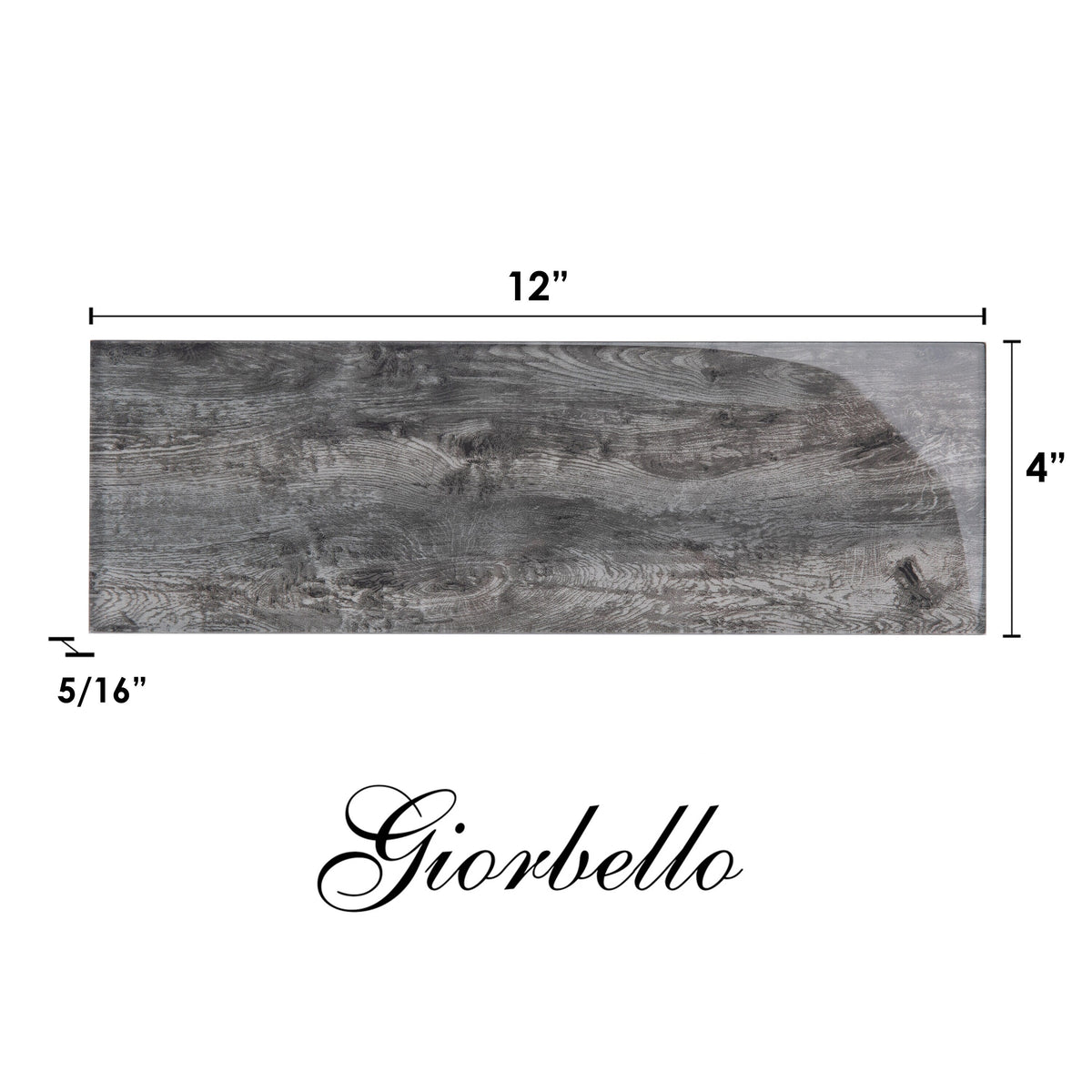 Giorbello (Sample) Platinum Oak 4-in x 12-in Glossy Glass Wood Look Wall Tile