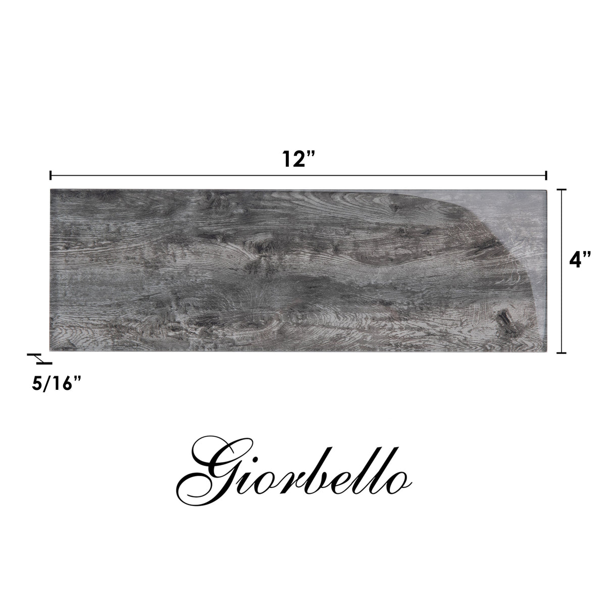Giorbello Platinum Oak 4-in x 12-in Glossy Glass Wood Look Wall Tile (5-sq. ft/ Carton)