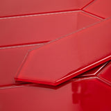 Giorbello Picket Hexagon Ruby Red 3-in x 9-in Glossy Glass Subway Wall Tile (5.8-sq. ft/ Carton)