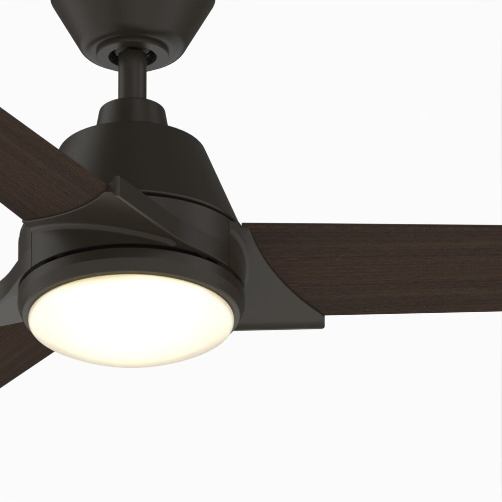 Fanimation Studio Collection Pyramid 52-in Aged Bronze LED Indoor/Outdoor Ceiling Fan with Remote (3-Blade)