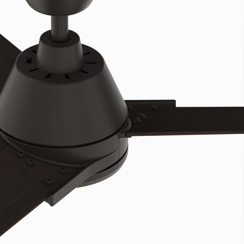 Fanimation Studio Collection Pyramid 52-in Aged Bronze LED Indoor/Outdoor Ceiling Fan with Remote (3-Blade)