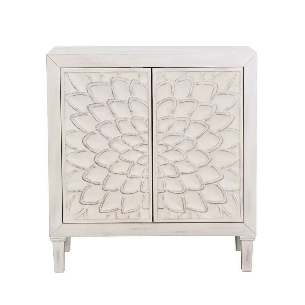 Benzara Whitewash Accent Chest