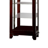 Benzara Contemporary/Modern Dark Walnut Finish Wood Curio Cabinet