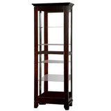 Benzara Contemporary/Modern Dark Walnut Finish Wood Curio Cabinet