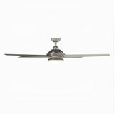 Fanimation Studio Collection Covert 64-in Brushed Nickel LED Indoor/Outdoor Ceiling Fan with Remote (5-Blade)