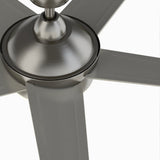Fanimation Studio Collection Covert 64-in Brushed Nickel LED Indoor/Outdoor Ceiling Fan with Remote (5-Blade)