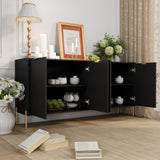 Clihome 17.72-in W x 30.12-in H Mdf Black Freestanding Utility Storage Cabinet
